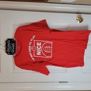BCG Red T-Shirt XL Short Sleeve Basketball I'm Not Here to Play Nice"